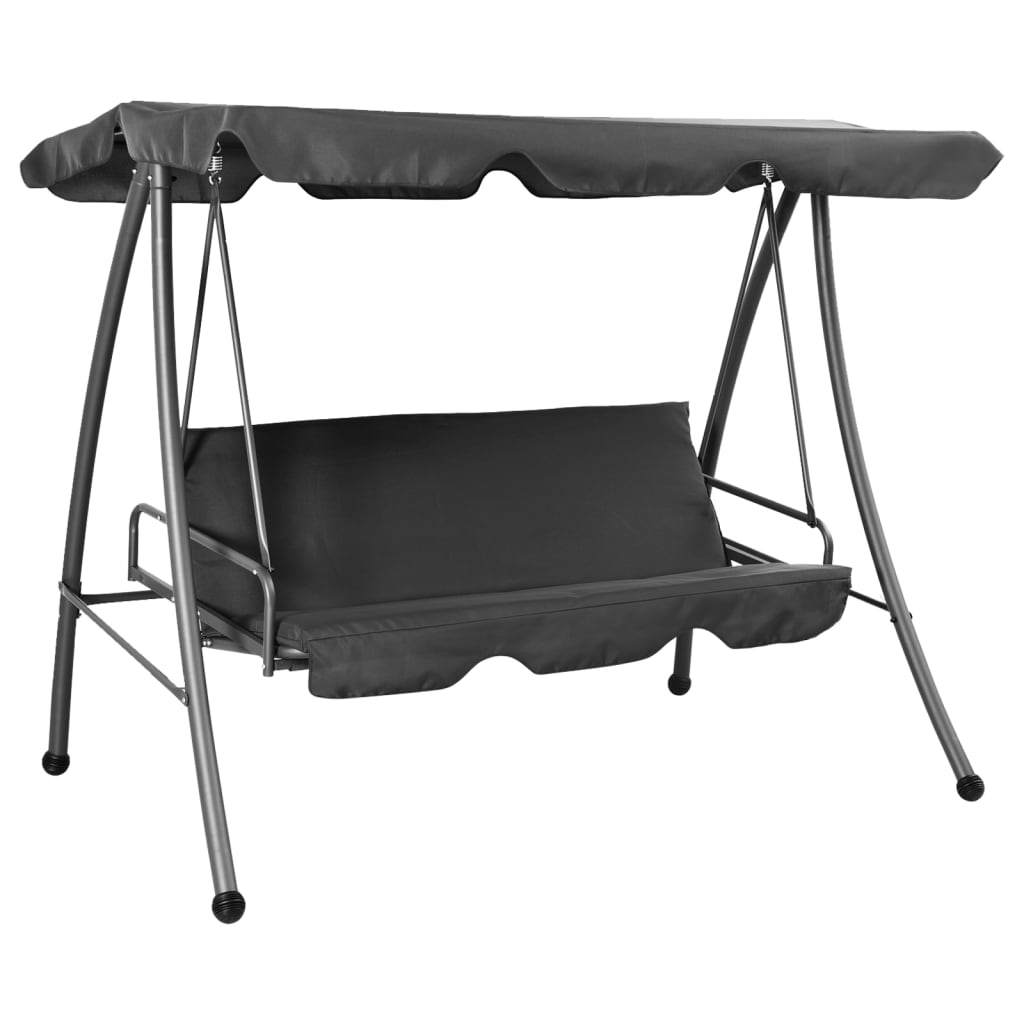 vidaXL Balansoar de exterior cu copertină antracit 192x118x175 cm oțel vidaXL Balansoar de exterior cu copertină antracit 192x118x175 cm oțel