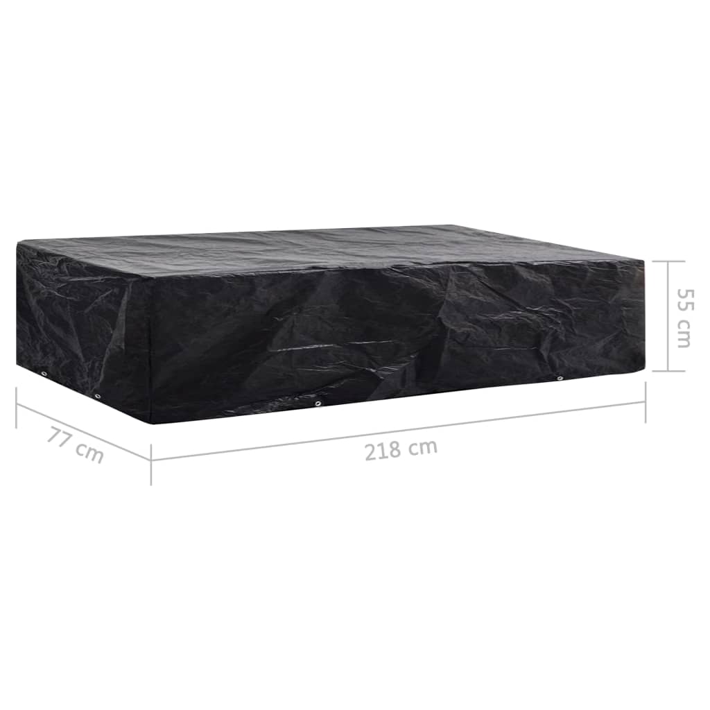 vidaXL Husă șezlong de grădină, 8 ocheți, 218 x 77 x 55 cm vidaXL Husă șezlong de grădină, 8 ocheți, 218 x 77 x 55 cm