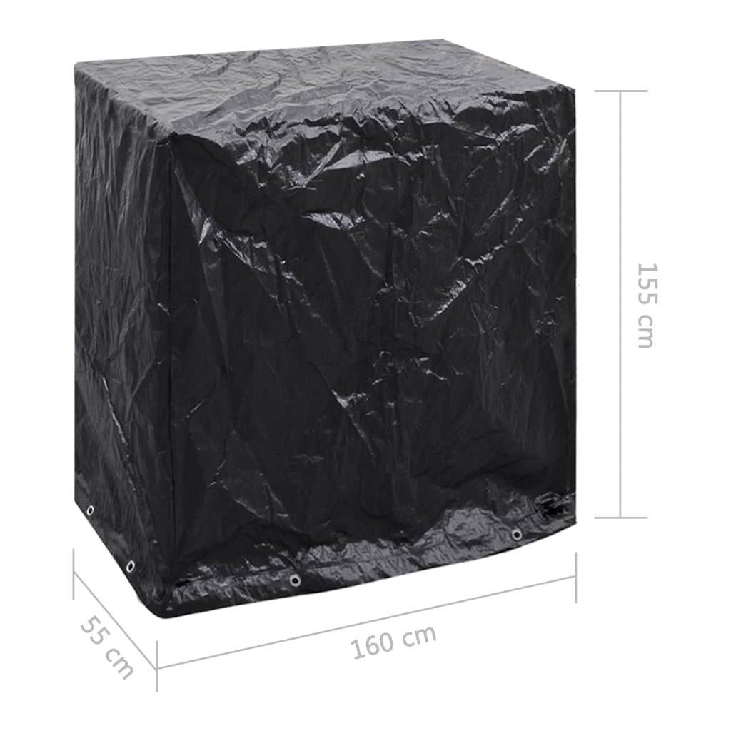 vidaXL Husă mobilier grădină masă tenis 2 buc, 8 ocheți, 160x55x182 cm vidaXL Husă mobilier grădină masă tenis 2 buc, 8 ocheți, 160x55x182 cm