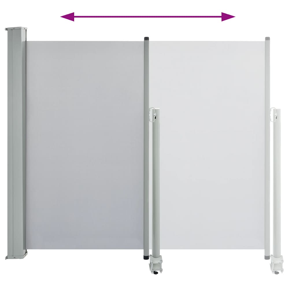 vidaXL Copertină laterală retractabilă de terasă, gri, 120 x 300 cm