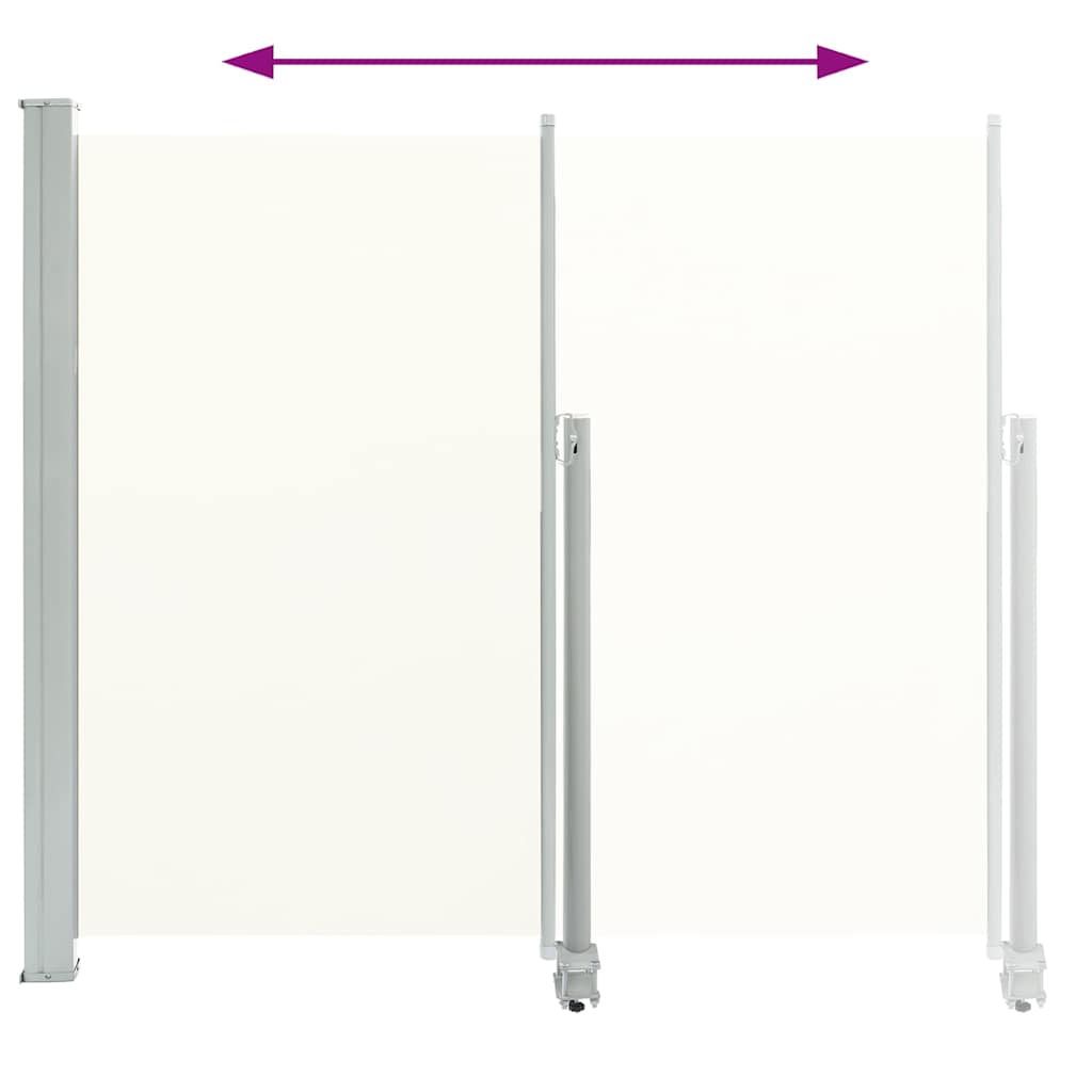 vidaXL Copertină laterală retractabilă de terasă, crem, 140 x 300 cm vidaXL Copertină laterală retractabilă de terasă, crem, 140 x 300 cm