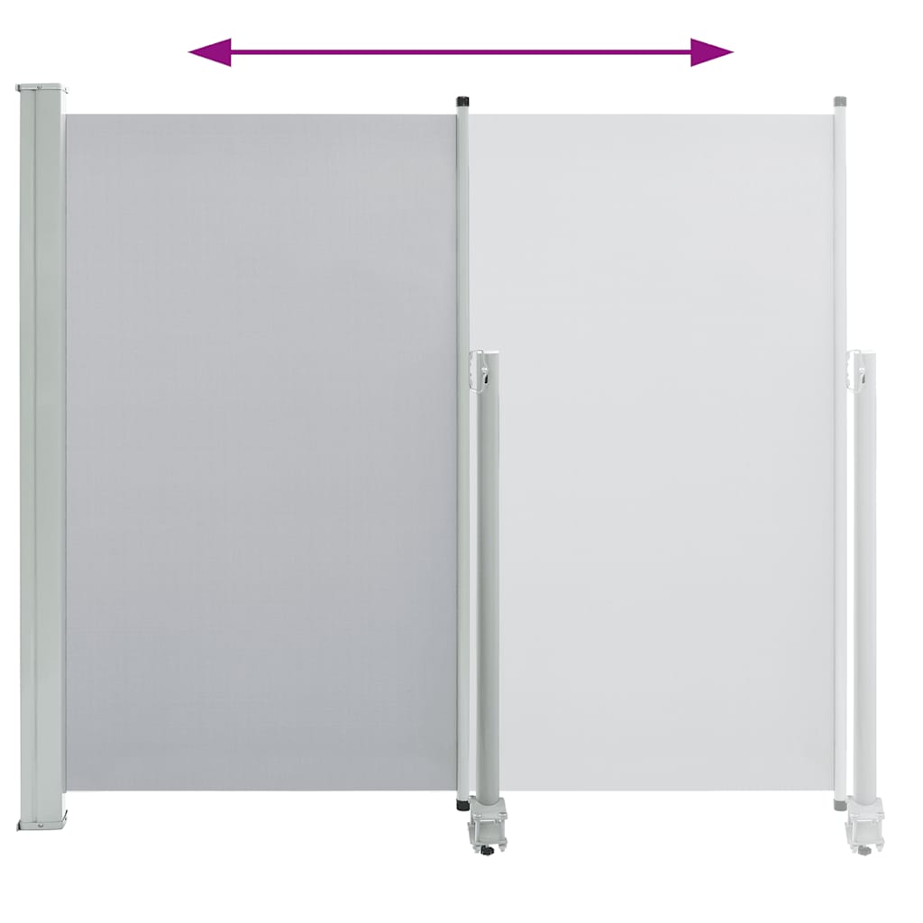 vidaXL Copertină laterală retractabilă de terasă, gri, 140 x 300 cm vidaXL Copertină laterală retractabilă de terasă, gri, 140 x 300 cm