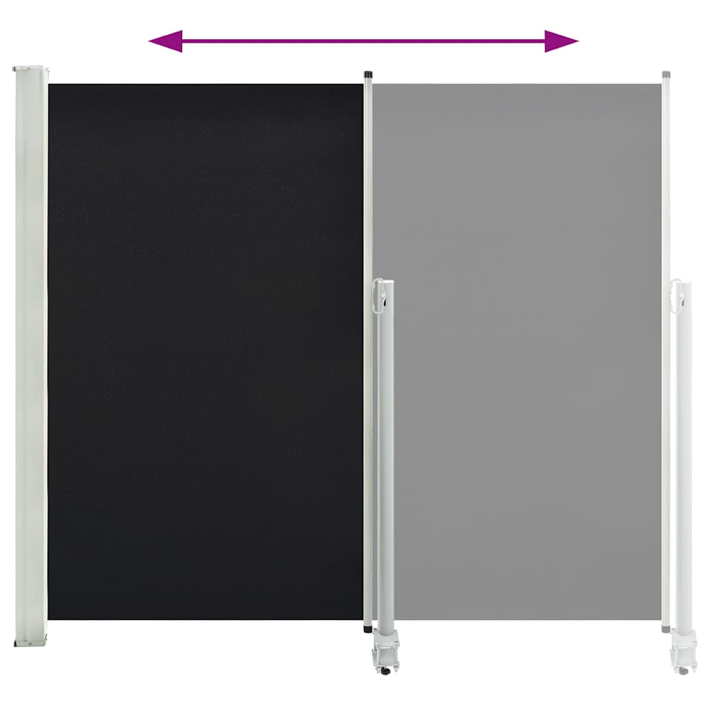 vidaXL Copertină laterală retractabilă, negru, 160 x 300 cm