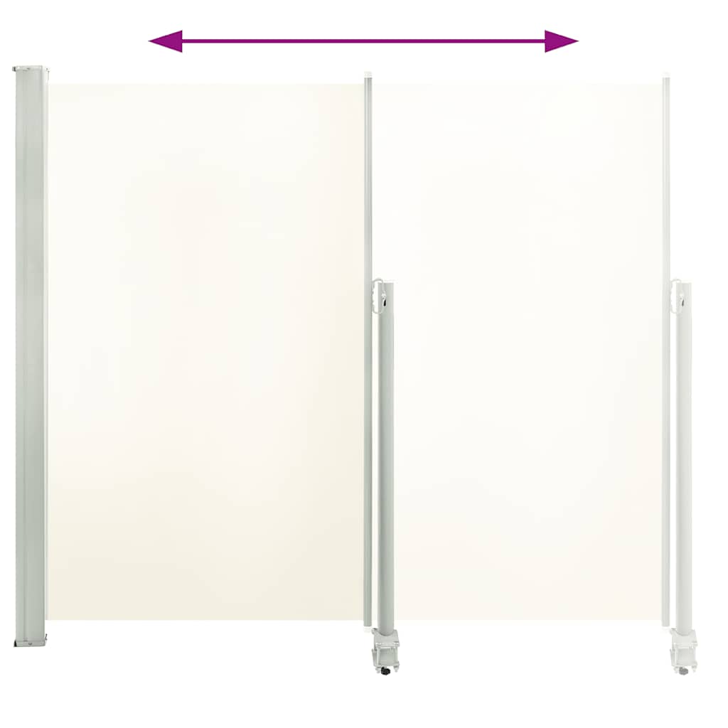 vidaXL Copertină laterală retractabilă de terasă, crem, 160x300 cm vidaXL Copertină laterală retractabilă de terasă, crem, 160x300 cm