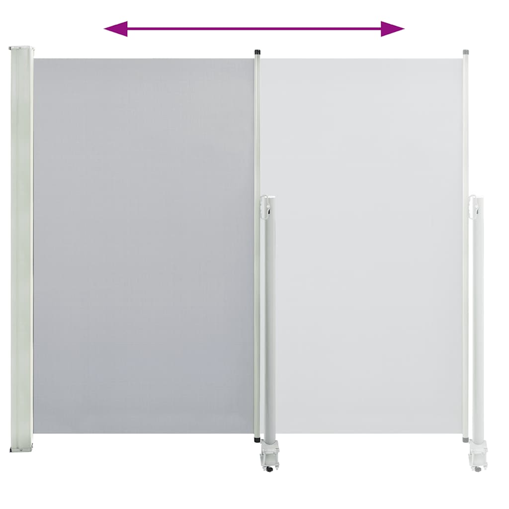 vidaXL Copertină laterală retractabilă de terasă, gri, 160 x 300 cm vidaXL Copertină laterală retractabilă de terasă, gri, 160 x 300 cm