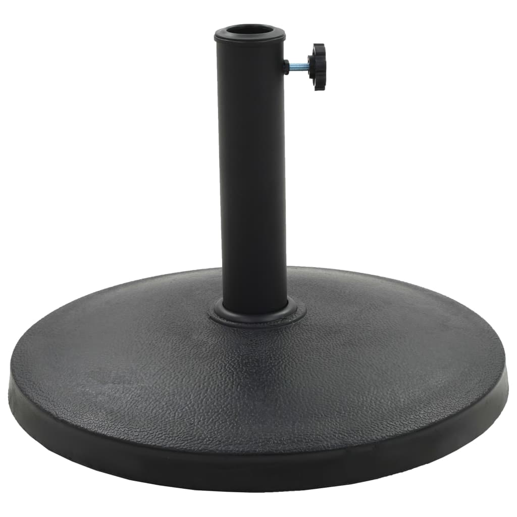 vidaXL Suport umbrelă de soare rotund, negru, 10 kg, polirășină vidaXL Suport umbrelă de soare rotund, negru, 10 kg, polirășină