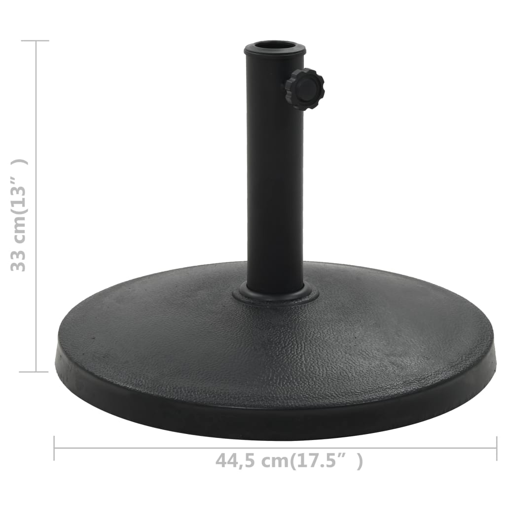 vidaXL Suport umbrelă de soare rotund, negru, 10 kg, polirășină vidaXL Suport umbrelă de soare rotund, negru, 10 kg, polirășină