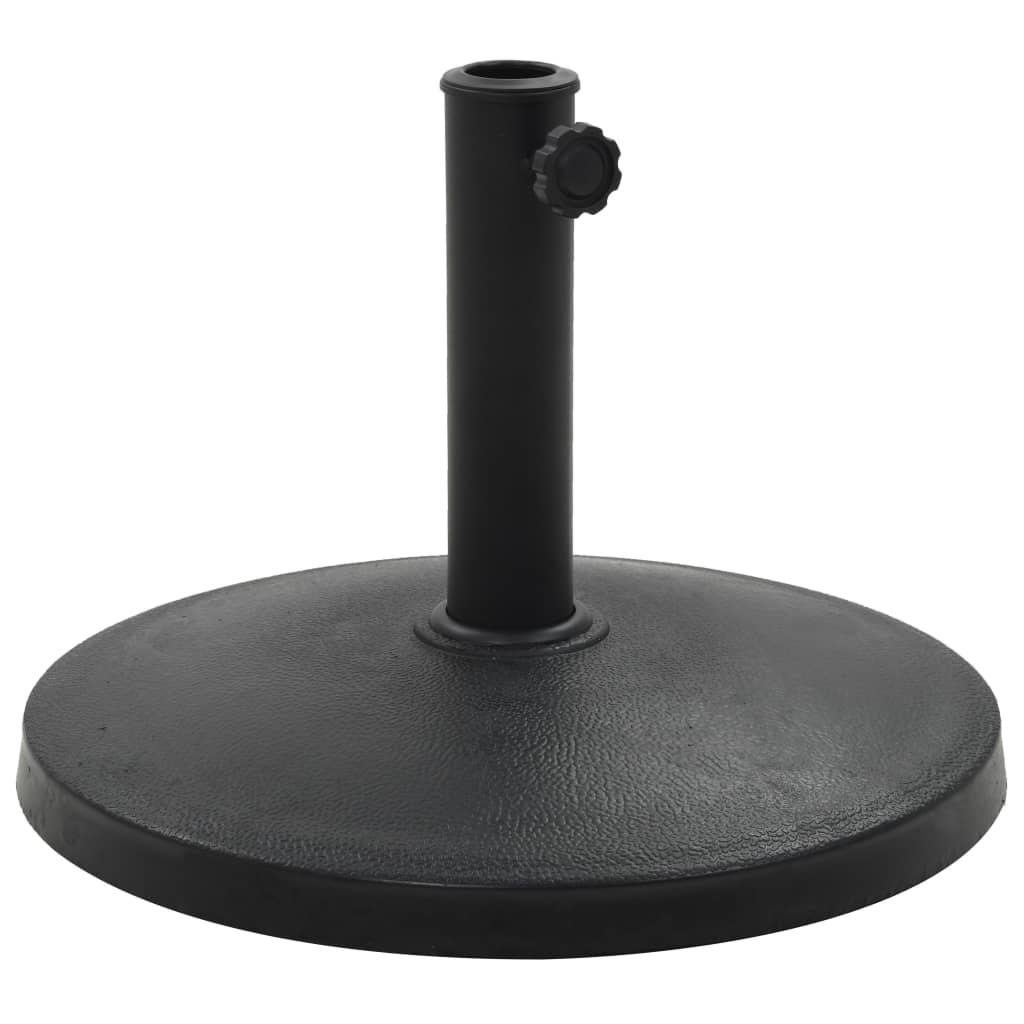 vidaXL Suport umbrelă de soare rotund, negru, 10 kg, polirășină vidaXL Suport umbrelă de soare rotund, negru, 10 kg, polirășină