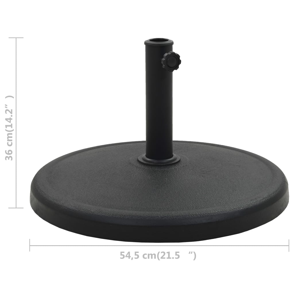 vidaXL Suport umbrelă de soare, negru, 19 kg, polirășină, rotund vidaXL Suport umbrelă de soare, negru, 19 kg, polirășină, rotund