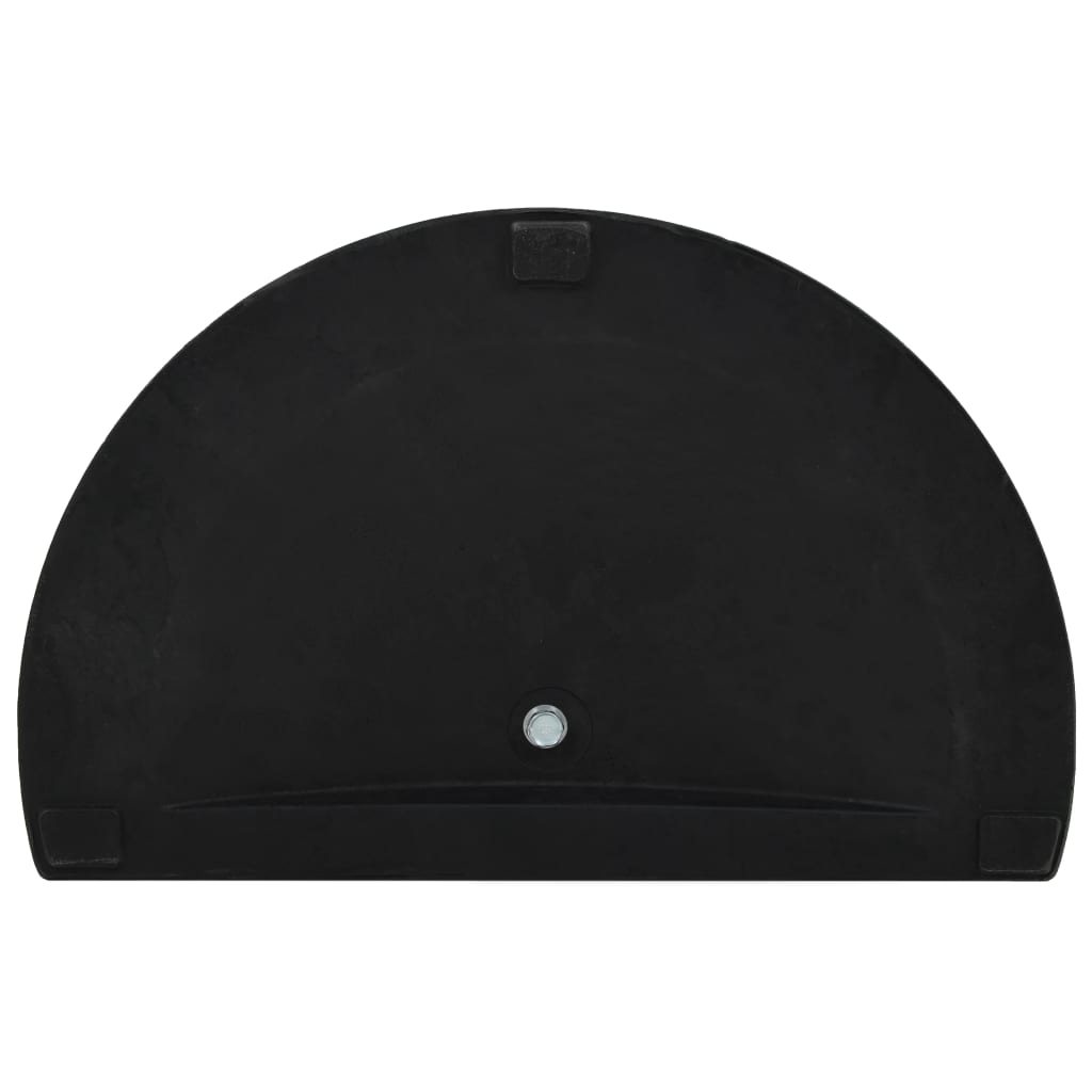 vidaXL Suport umbrelă de soare, negru, 9 kg, polirășină, semi-rotund vidaXL Suport umbrelă de soare, negru, 9 kg, polirășină, semi-rotund