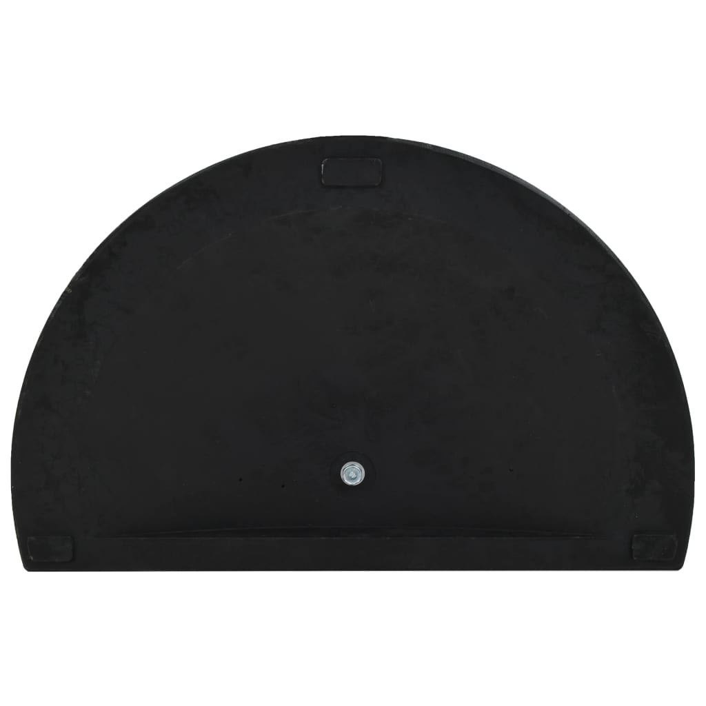 vidaXL Suport umbrelă de soare, negru, 15 kg, polirășină, semi-rotund vidaXL Suport umbrelă de soare, negru, 15 kg, polirășină, semi-rotund