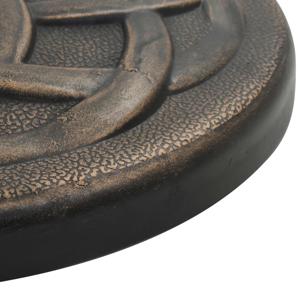 vidaXL Suport umbrelă de soare, bronz, 19 kg, polirășină, rotund vidaXL Suport umbrelă de soare, bronz, 19 kg, polirășină, rotund