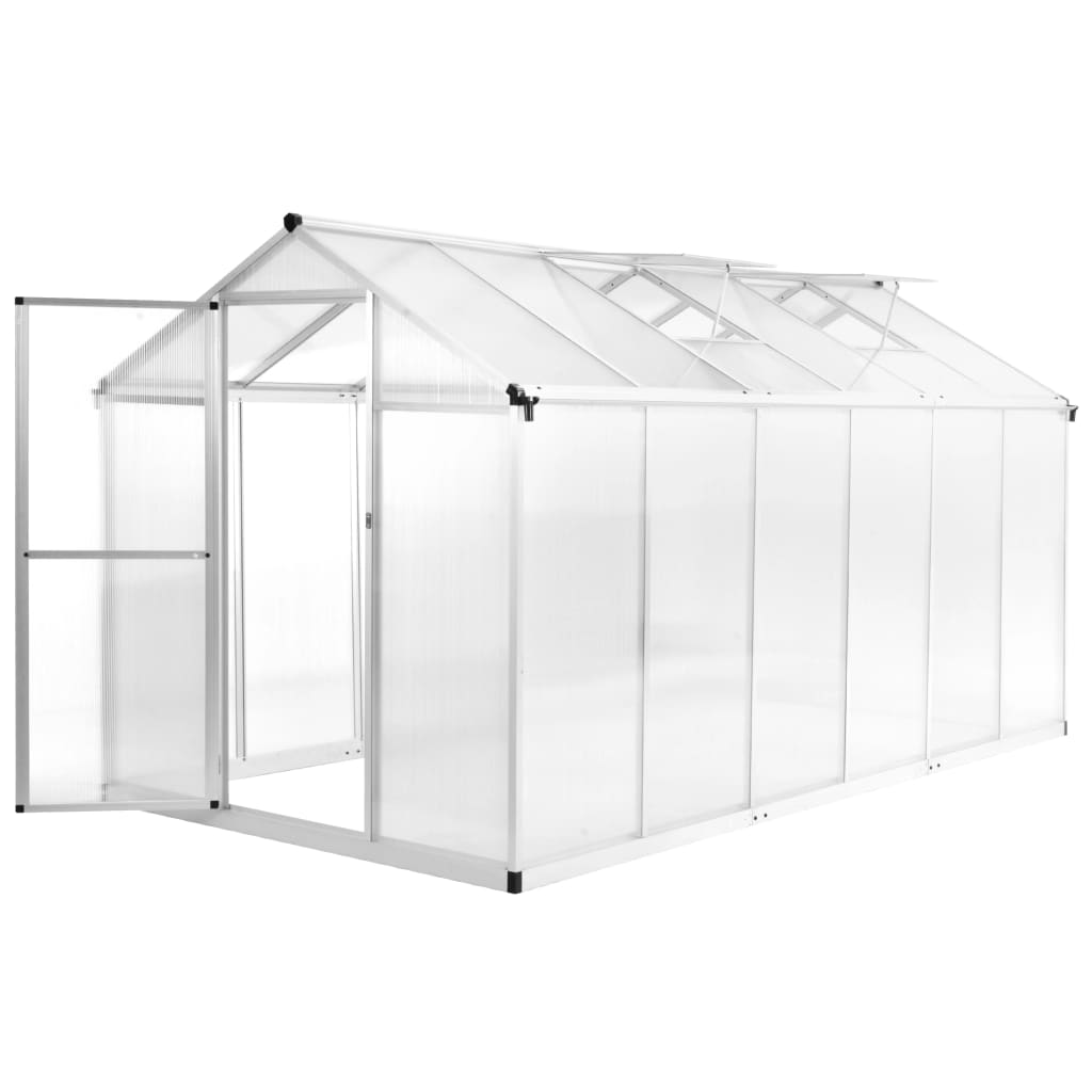 vidaXL Seră, 13,41 m³, 362x190x195 cm, aluminiu vidaXL Seră, 13,41 m³, 362x190x195 cm, aluminiu