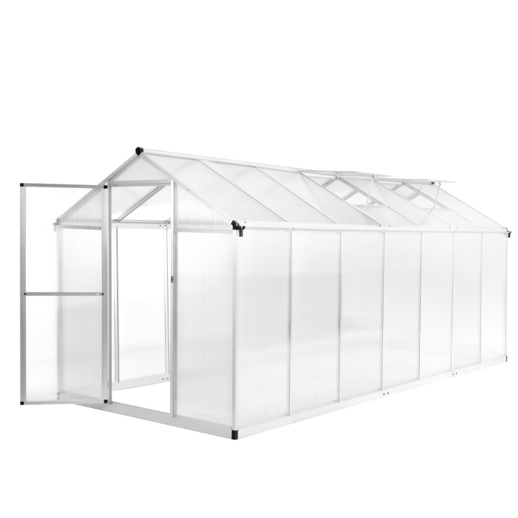vidaXL Seră, 15,6 m³, 421x190x195 cm, aluminiu vidaXL Seră, 15,6 m³, 421x190x195 cm, aluminiu