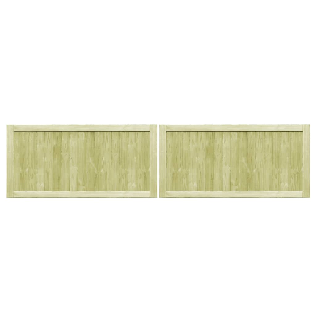 vidaXL Porți de grădină, 2 buc., 300 x 75 cm, lemn de pin tratat