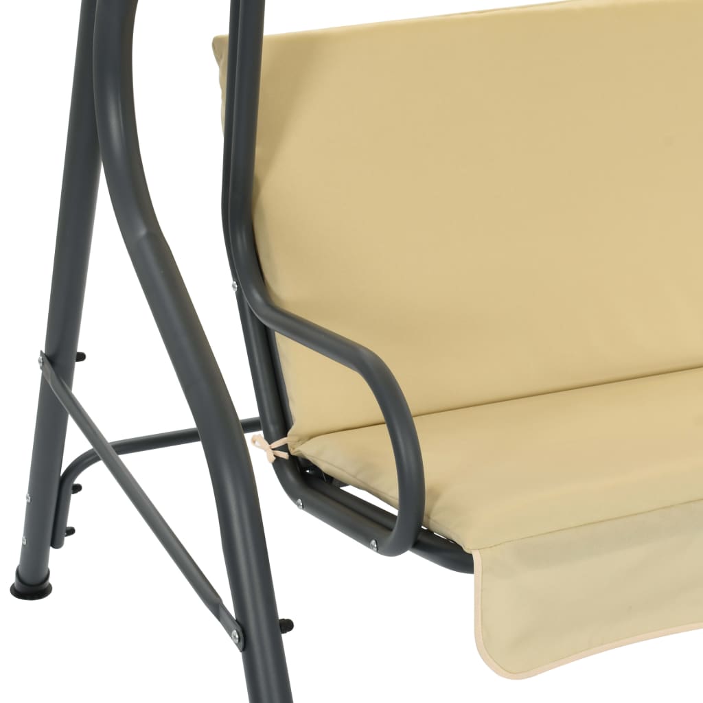 vidaXL Balansoar de grădină, alb crem, 170 x 110 x 153 cm vidaXL Balansoar de grădină, alb crem, 170 x 110 x 153 cm