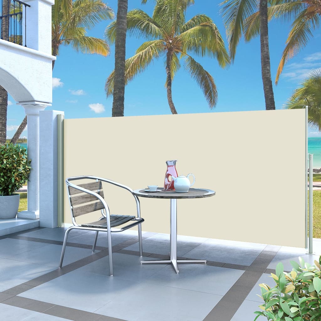 vidaXL Copertină laterală retractabilă, crem, 140x300 cm vidaXL Copertină laterală retractabilă, crem, 140x300 cm
