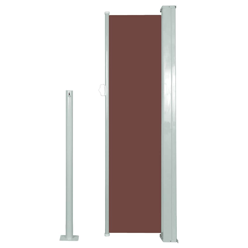 vidaXL Copertină laterală retractabilă, maro, 120x300 cm vidaXL Copertină laterală retractabilă, maro, 120x300 cm