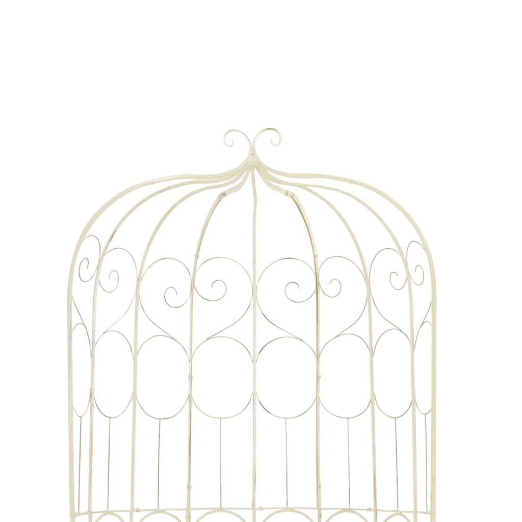 vidaXL Bancă de grădină, alb vintage, 95 cm, fier vidaXL Bancă de grădină, alb vintage, 95 cm, fier