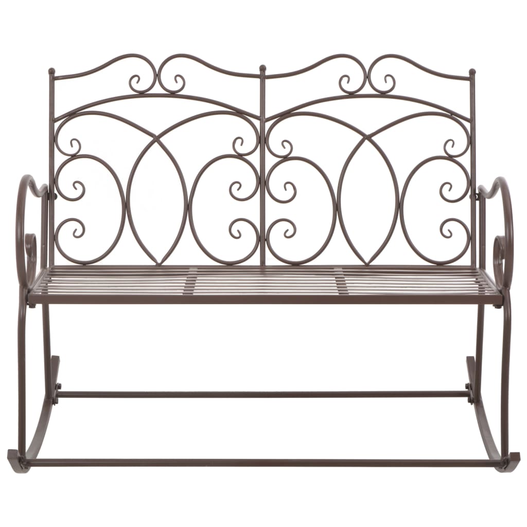 vidaXL Bancă de grădină, maro vintage, 104 cm, fier vidaXL Bancă de grădină, maro vintage, 104 cm, fier