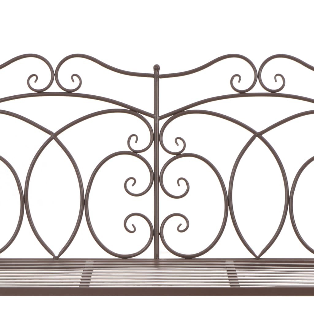 vidaXL Bancă de grădină, maro vintage, 104 cm, fier vidaXL Bancă de grădină, maro vintage, 104 cm, fier