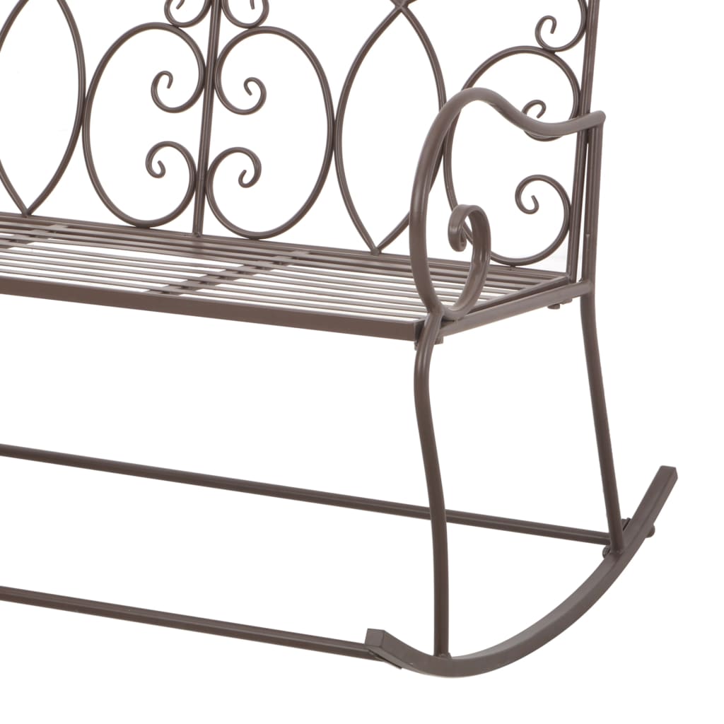 vidaXL Bancă de grădină, maro vintage, 104 cm, fier vidaXL Bancă de grădină, maro vintage, 104 cm, fier