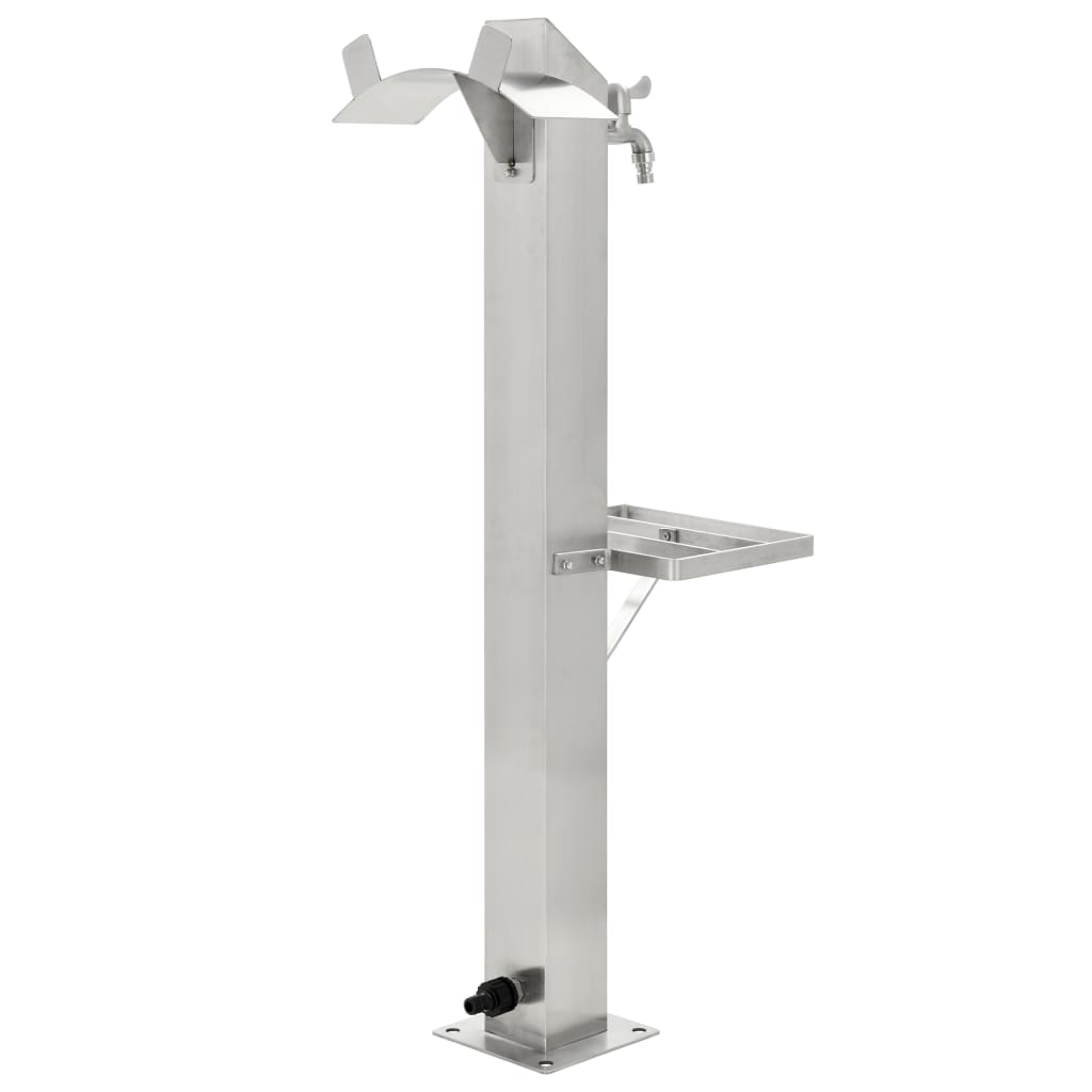 vidaXL Coloană de apă de grădină, 95 cm, oțel inoxidabil, pătrat vidaXL Coloană de apă de grădină, 95 cm, oțel inoxidabil, pătrat