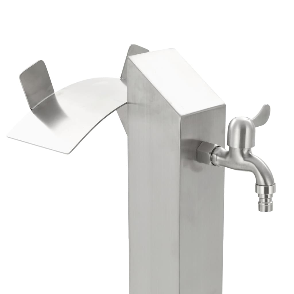 vidaXL Coloană de apă de grădină, 95 cm, oțel inoxidabil, pătrat vidaXL Coloană de apă de grădină, 95 cm, oțel inoxidabil, pătrat