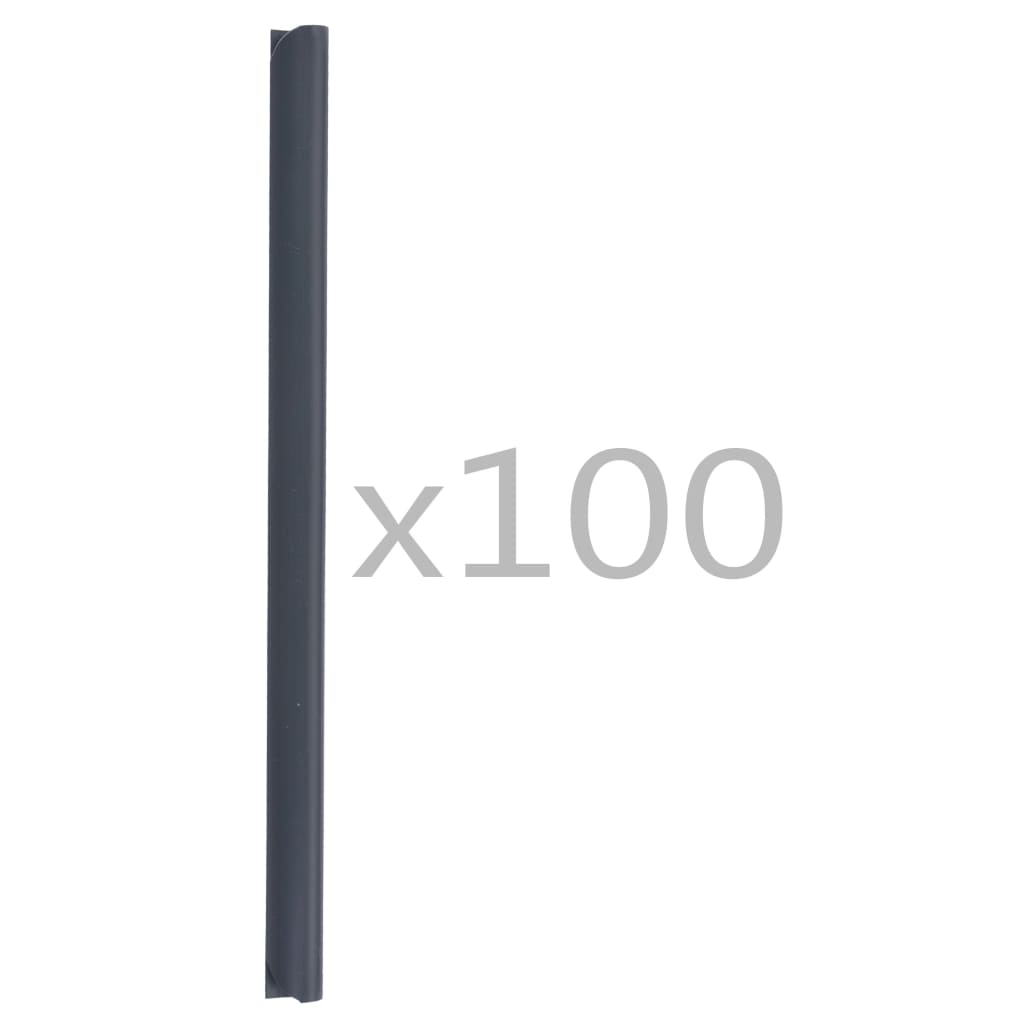 vidaXL Cleme fixare fâșii de gard, 100 buc., antracit, PVC vidaXL Cleme fixare fâșii de gard, 100 buc., antracit, PVC