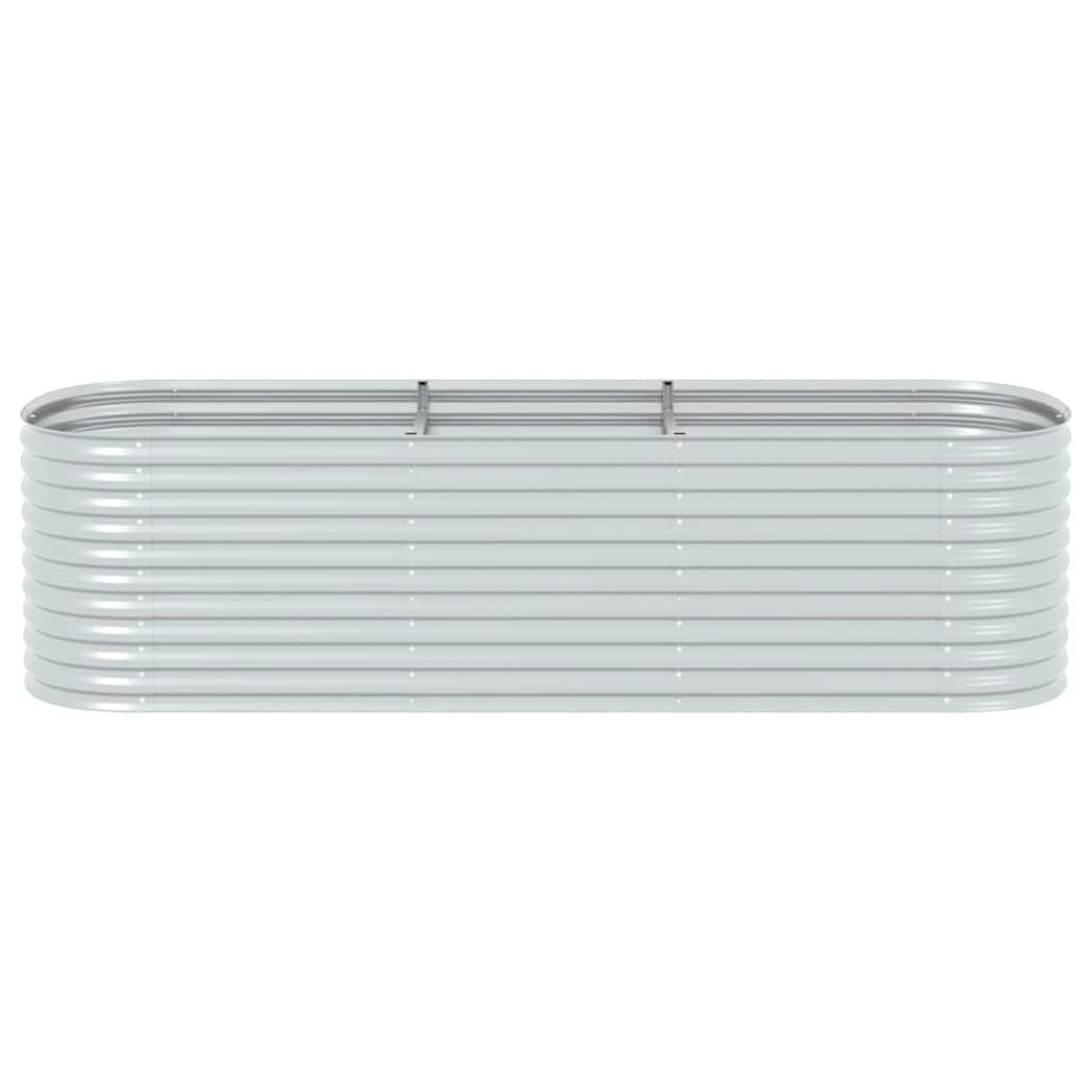 vidaXL Strat înălțat de grădină argintiu 320x80x81 cm oțel galvanizat vidaXL Strat înălțat de grădină argintiu 320x80x81 cm oțel galvanizat