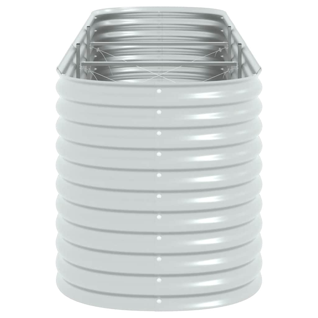 vidaXL Strat înălțat de grădină argintiu 320x80x81 cm oțel galvanizat vidaXL Strat înălțat de grădină argintiu 320x80x81 cm oțel galvanizat