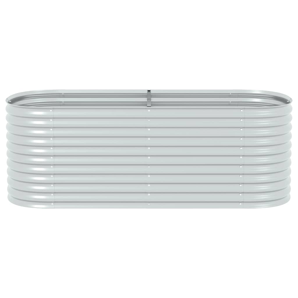 vidaXL Strat înălțat grădină argintiu 240x80x81 cm oțel galvanizat vidaXL Strat înălțat grădină argintiu 240x80x81 cm oțel galvanizat