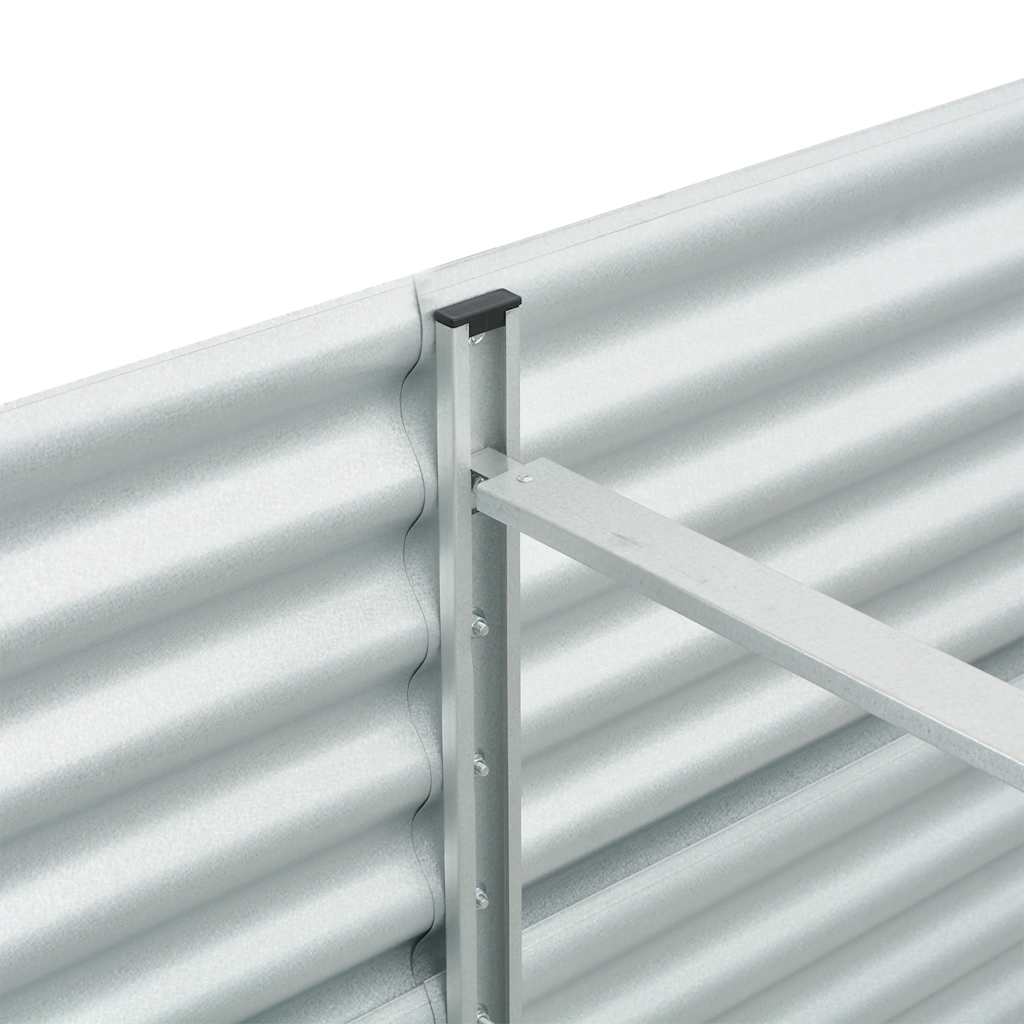vidaXL Strat înălțat grădină argintiu 240x80x81 cm oțel galvanizat vidaXL Strat înălțat grădină argintiu 240x80x81 cm oțel galvanizat