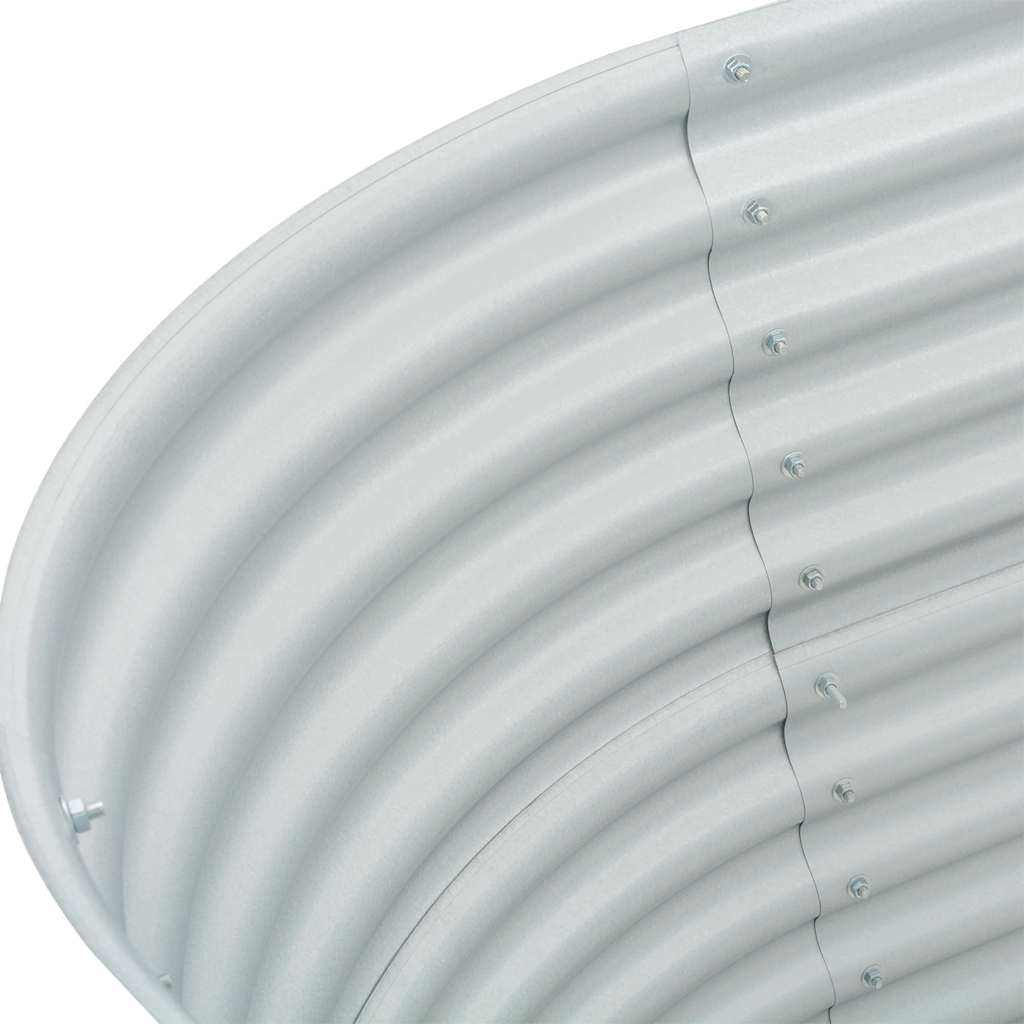 vidaXL Strat înălțat de grădină, argintiu 160x80x81cm oțel galvanizat vidaXL Strat înălțat de grădină, argintiu 160x80x81cm oțel galvanizat
