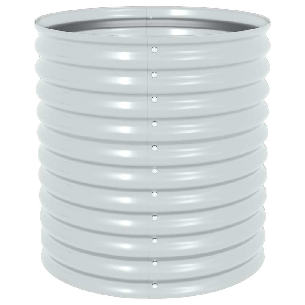 vidaXL Strat înălțat de grădină argintiu 80x80x81 cm oțel galvanizat
