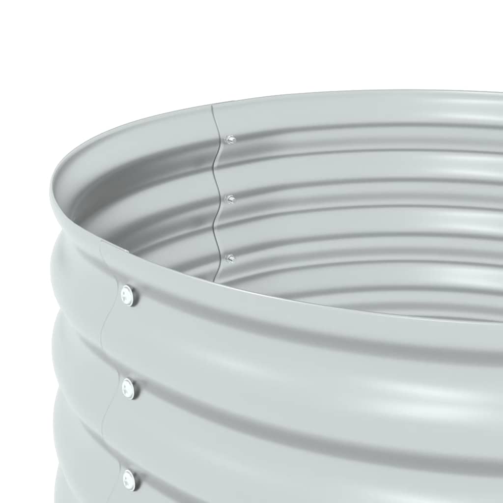 vidaXL Strat înălțat de grădină argintiu 80x80x81 cm oțel galvanizat