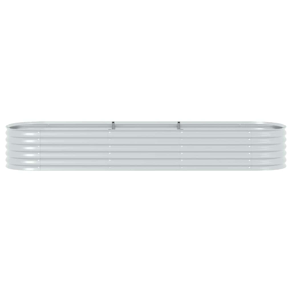 vidaXL Strat înălțat de grădină, argintiu 320x80x44 cm oțel galvanizat vidaXL Strat înălțat de grădină, argintiu 320x80x44 cm oțel galvanizat