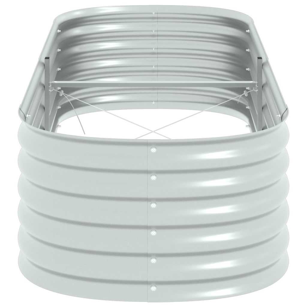 vidaXL Strat înălțat de grădină argintiu 240x80x44 cm oțel galvanizat vidaXL Strat înălțat de grădină argintiu 240x80x44 cm oțel galvanizat