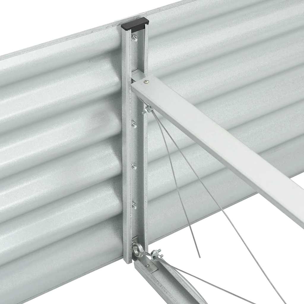 vidaXL Strat înălțat de grădină argintiu 240x80x44 cm oțel galvanizat vidaXL Strat înălțat de grădină argintiu 240x80x44 cm oțel galvanizat