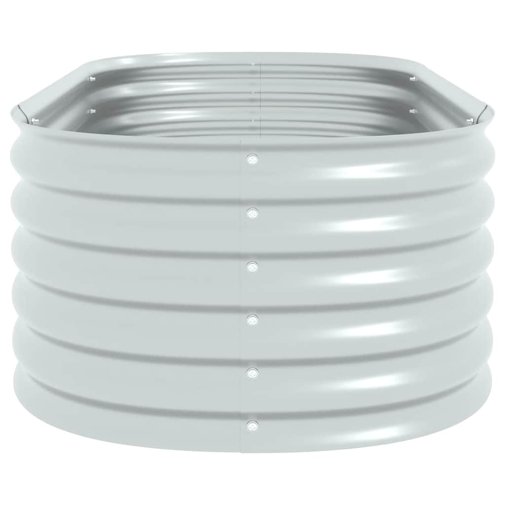 vidaXL Strat înălțat de grădină argintiu 160x80x44 cm oțel galvanizat