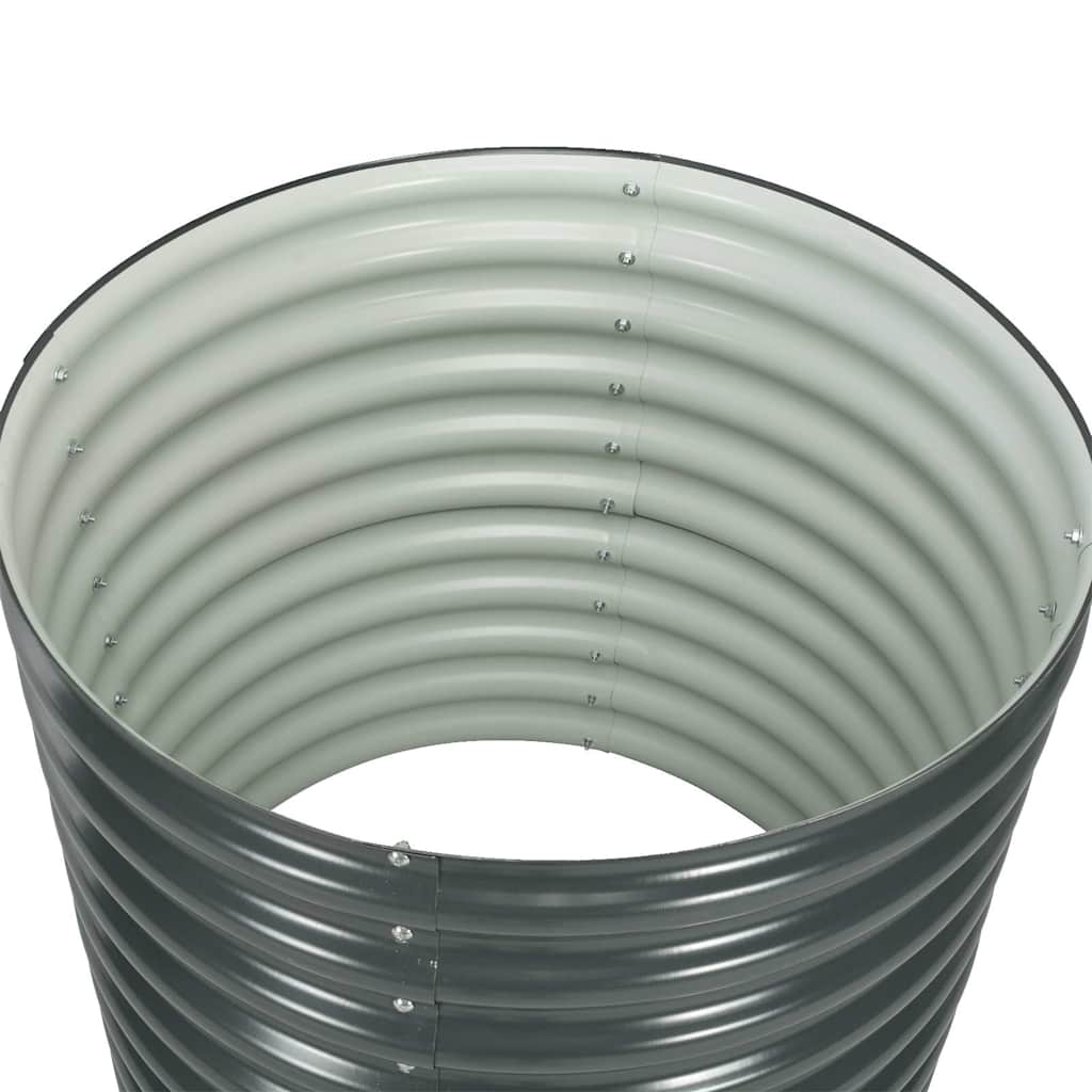 vidaXL Strat înălțat de grădină, gri, 80x80x81 cm, oțel galvanizat vidaXL Strat înălțat de grădină, gri, 80x80x81 cm, oțel galvanizat
