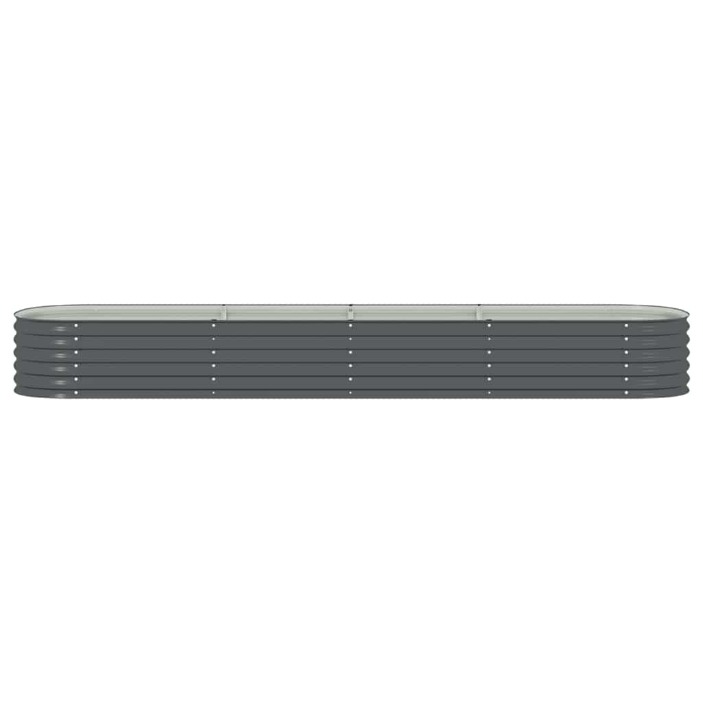 vidaXL Strat înălțat de grădină, gri, 400x80x44 cm, oțel galvanizat vidaXL Strat înălțat de grădină, gri, 400x80x44 cm, oțel galvanizat