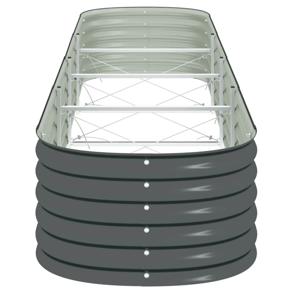 vidaXL Strat înălțat de grădină, gri, 400x80x44 cm, oțel galvanizat vidaXL Strat înălțat de grădină, gri, 400x80x44 cm, oțel galvanizat