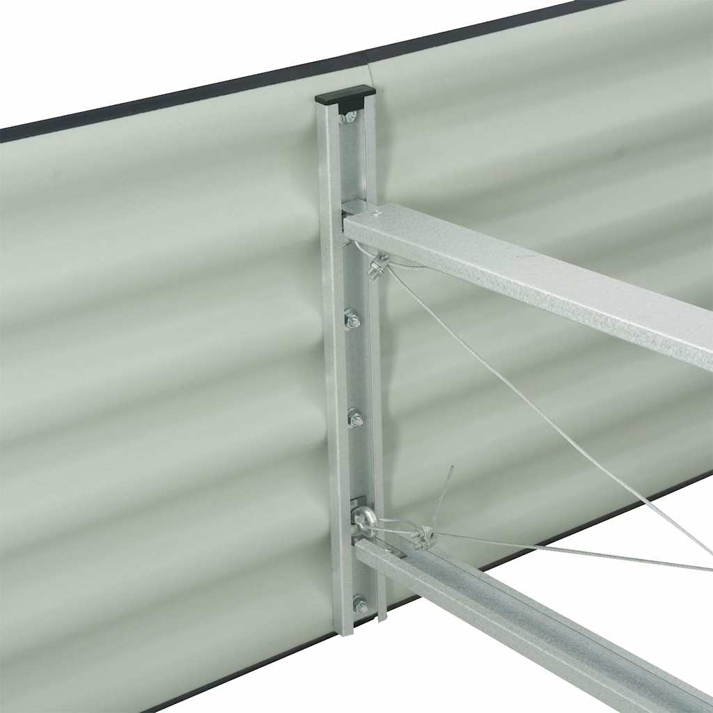 vidaXL Strat înălțat de grădină, gri, 400x80x44 cm, oțel galvanizat vidaXL Strat înălțat de grădină, gri, 400x80x44 cm, oțel galvanizat