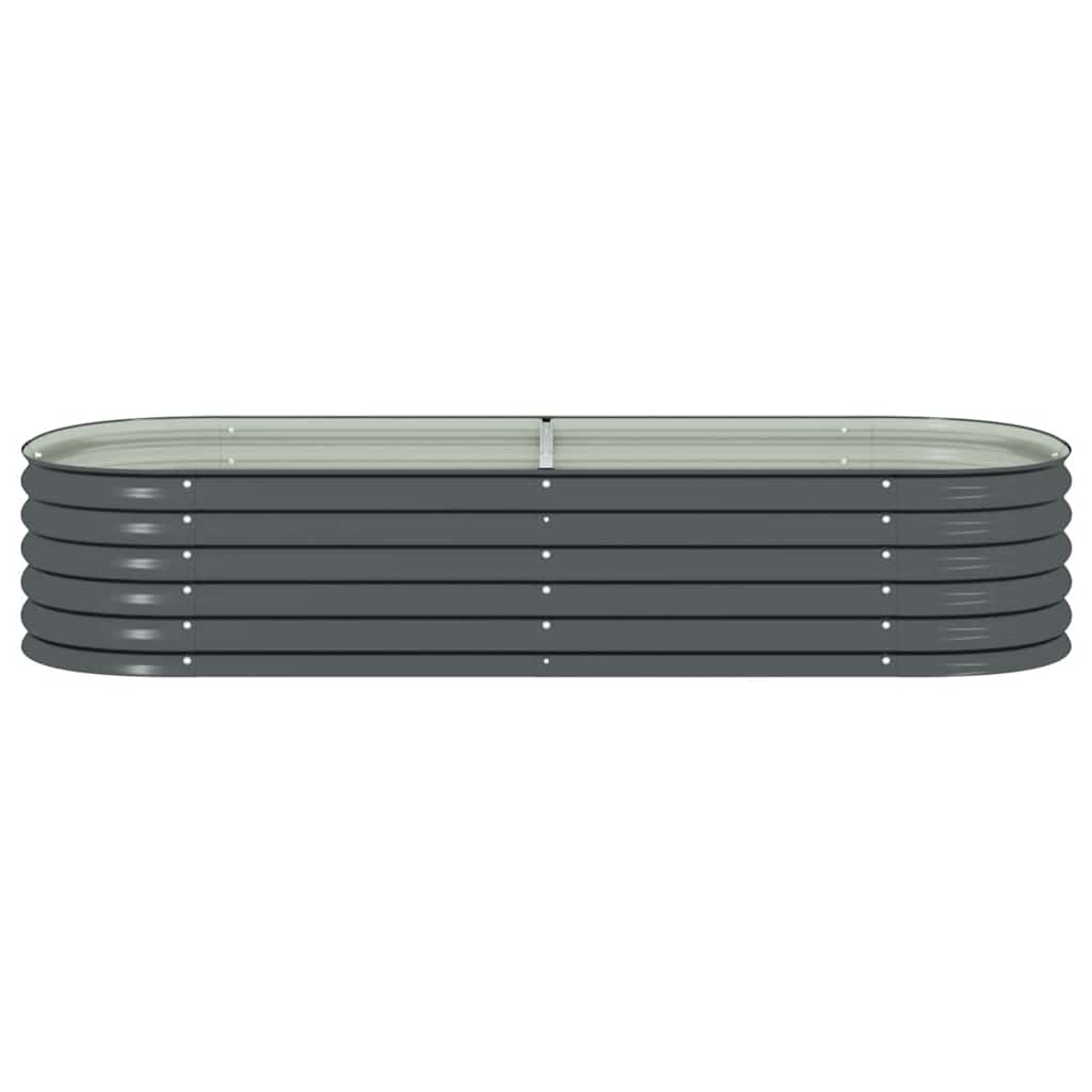 vidaXL Strat înălțat de grădină, gri, 240x80x44 cm, oțel galvanizat vidaXL Strat înălțat de grădină, gri, 240x80x44 cm, oțel galvanizat