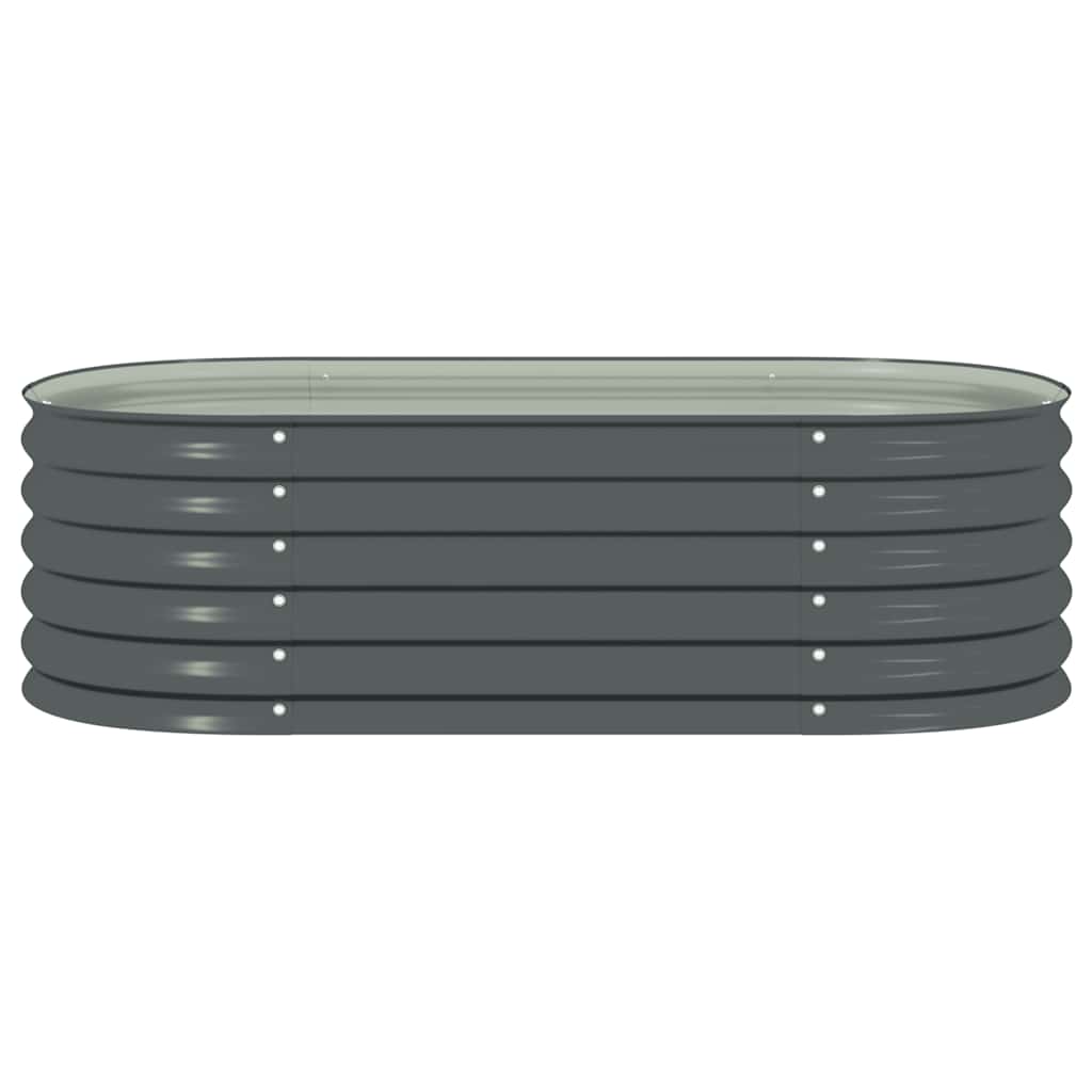 vidaXL Strat înălțat de grădină, gri, 160x80x44 cm, oțel galvanizat vidaXL Strat înălțat de grădină, gri, 160x80x44 cm, oțel galvanizat