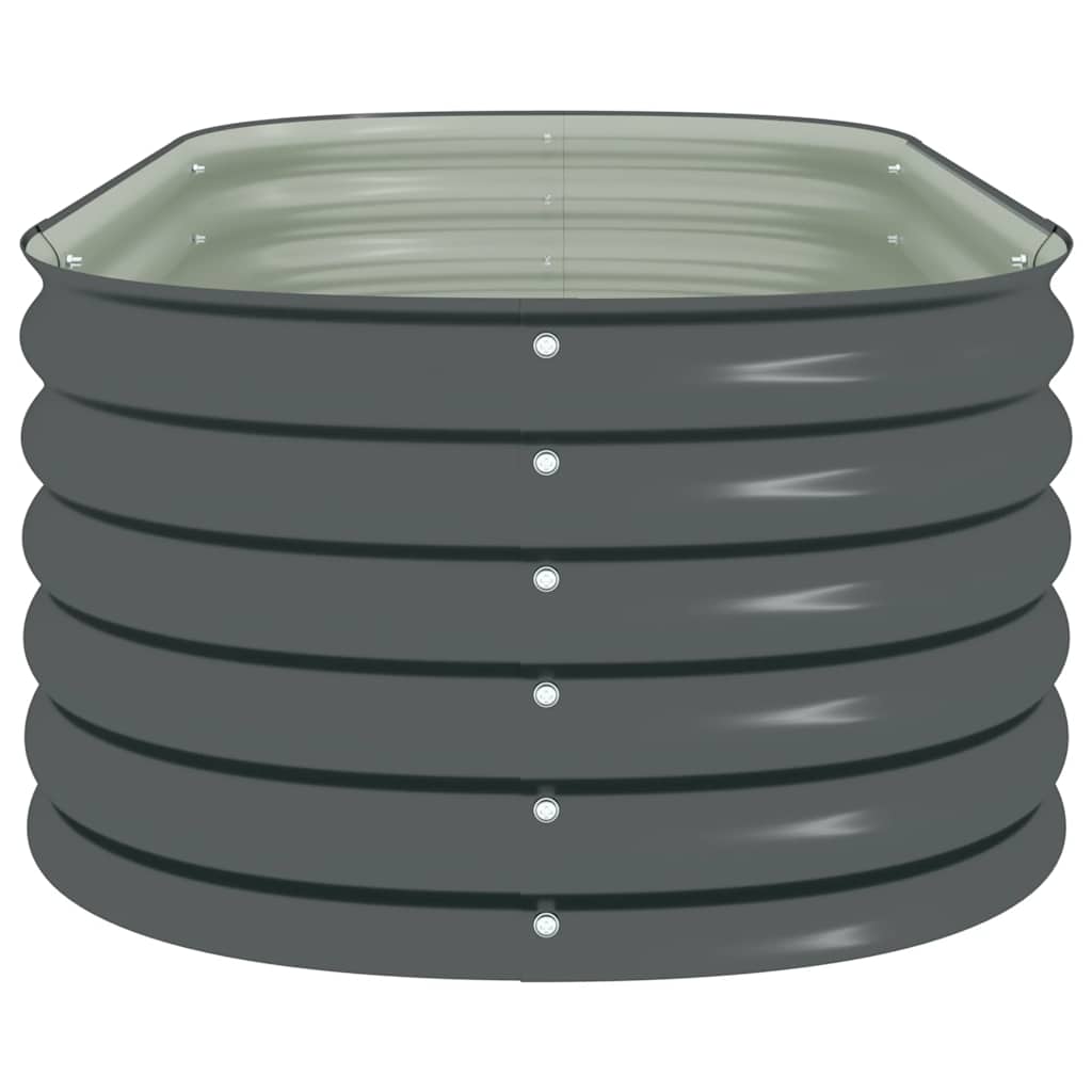 vidaXL Strat înălțat de grădină, gri, 160x80x44 cm, oțel galvanizat vidaXL Strat înălțat de grădină, gri, 160x80x44 cm, oțel galvanizat