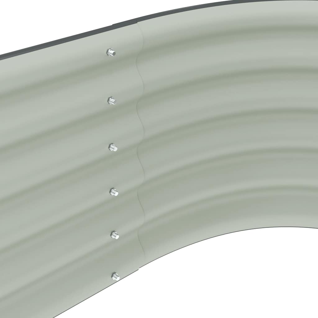 vidaXL Strat înălțat de grădină, gri, 160x80x44 cm, oțel galvanizat vidaXL Strat înălțat de grădină, gri, 160x80x44 cm, oțel galvanizat