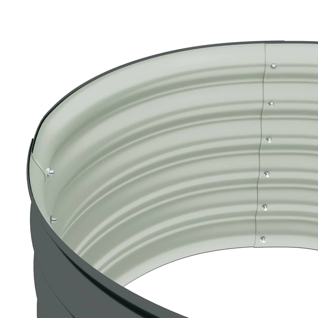 vidaXL Strat înălțat de grădină, gri 80 x 80 x 44 cm, oțel galvanizat vidaXL Strat înălțat de grădină, gri 80 x 80 x 44 cm, oțel galvanizat