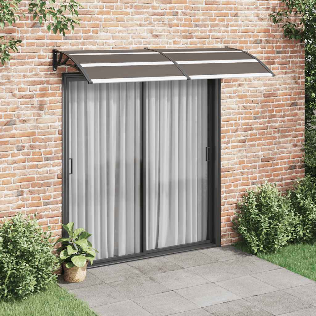 vidaXL Copertină de ușă, negru, 240 x 100 cm, PC vidaXL Copertină de ușă, negru, 240 x 100 cm, PC